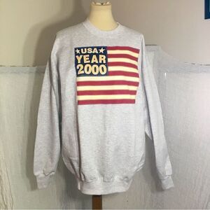 Hanes U.S.A.  American Flag Sweatshirt Size XL